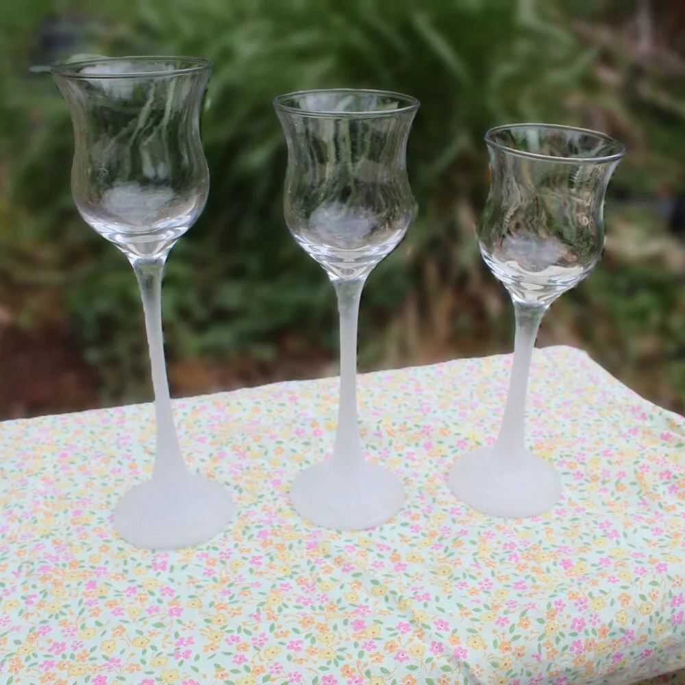 NWOT Partylite Candle Iced Crystal Frosted Elegant Home Decor Trio Tall P9428